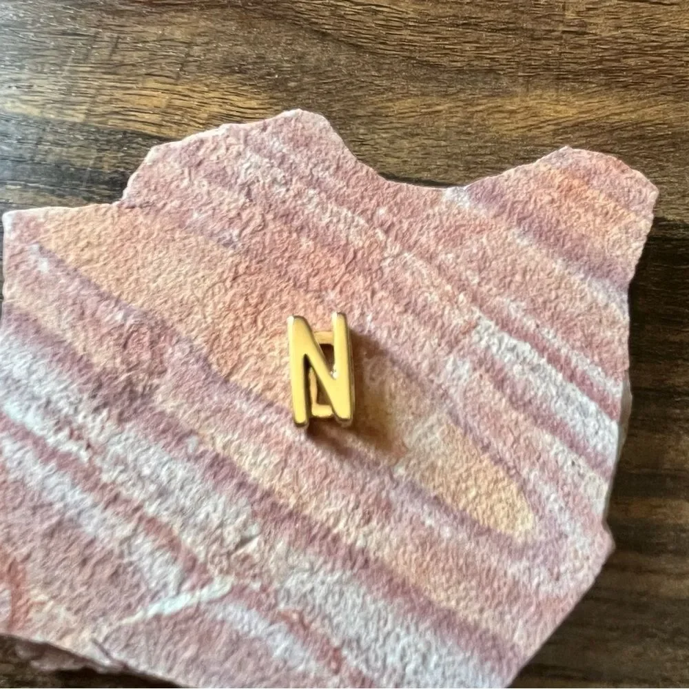 KEEP Collective Stella & Dot Gold-Tone Slide Initial N Charm